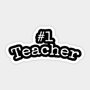 #1 teacher Sticker